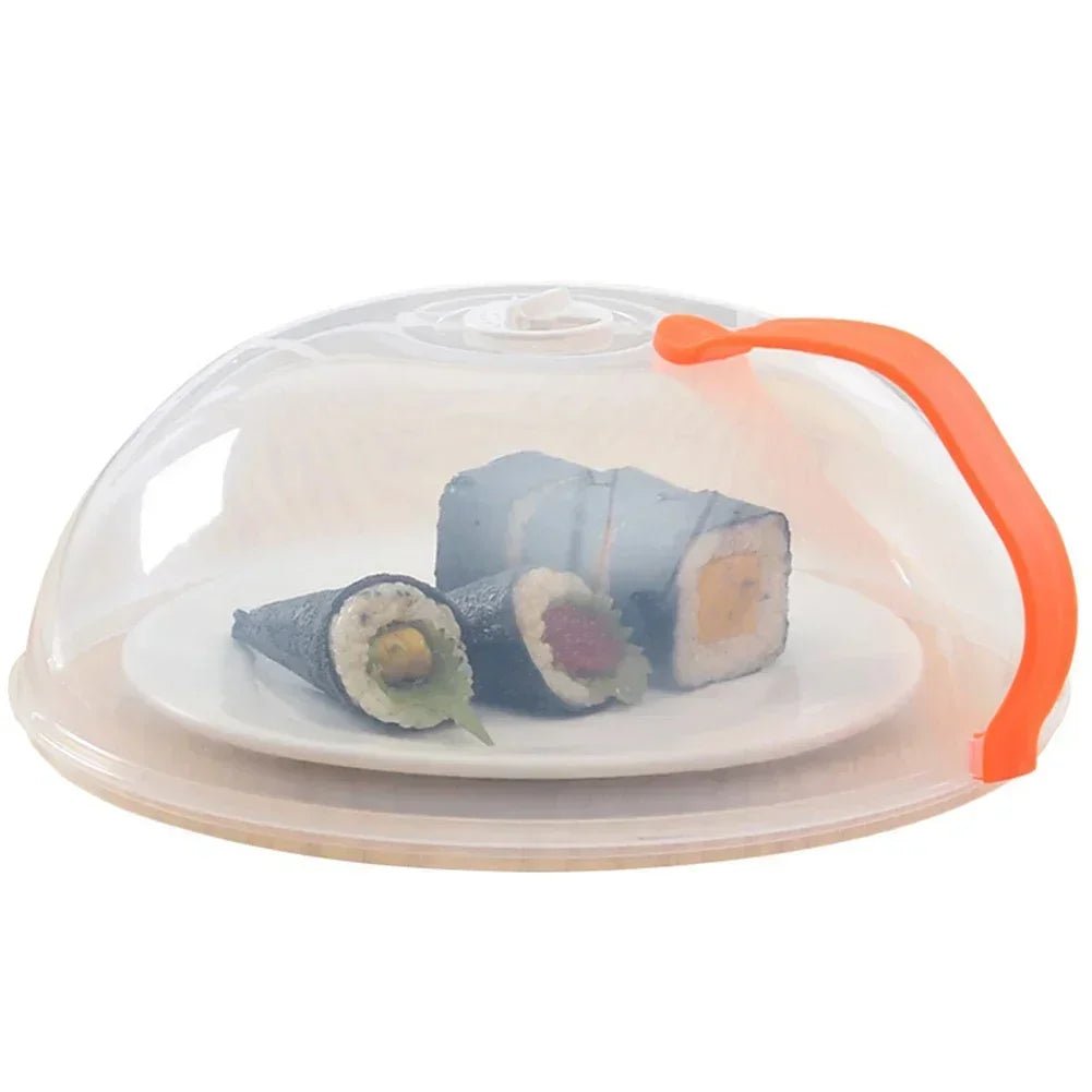 Microwave Food Splash Guard High Temperature Resistant Food Heating Cover with Steam Vent and Handle With Transparent Plate Cover - Lovies Kitchenwares