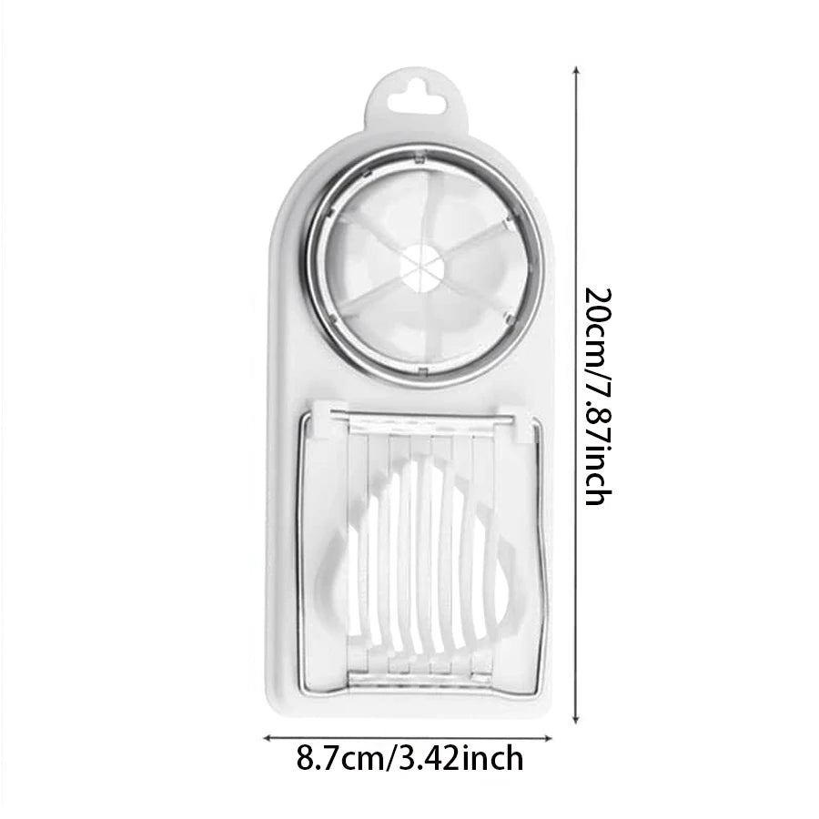 Multifunctional PP Base 2-in-1 Stainless Steel Wire Egg Cutter