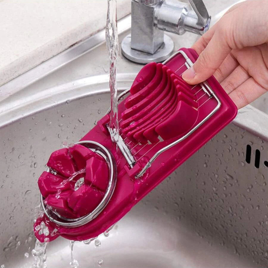 Multifunctional PP Base 2-in-1 Stainless Steel Wire Egg Cutter
