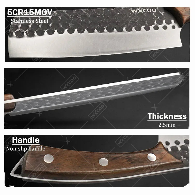 8PCS Stainless Steel Forged Professional Kitchen Chef Knife Set