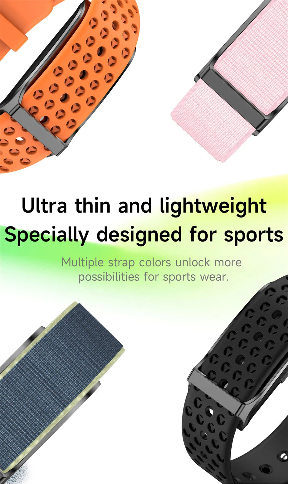 Sport Fitness Tracker Smart Bracelet Heart Rate Blood Pressure Monitor & Smartwatch Band
