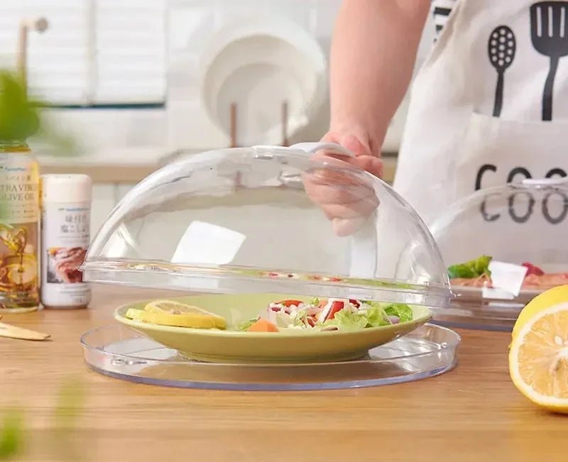 Microwave Food Splash Guard High Temperature Resistant Food Heating Cover with Steam Vent and Handle With Transparent Plate Cover - Lovies Kitchenwares