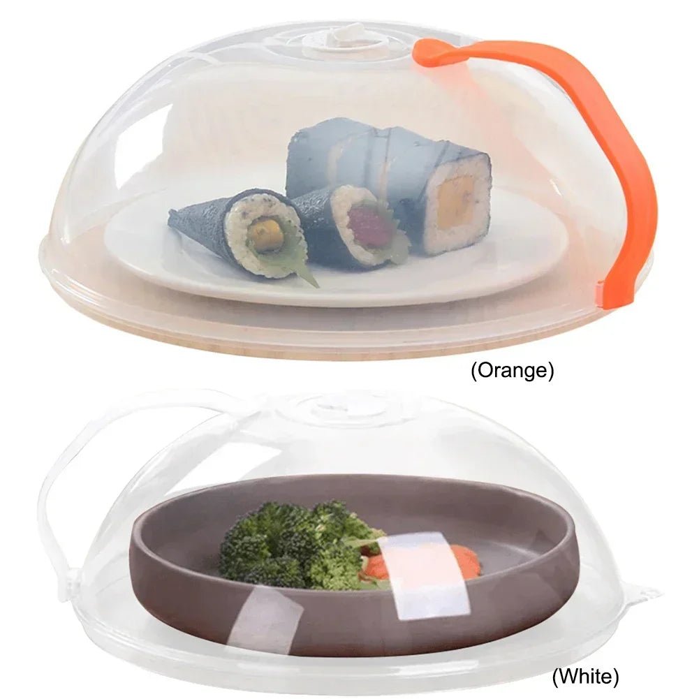 Microwave Food Splash Guard High Temperature Resistant Food Heating Cover with Steam Vent and Handle With Transparent Plate Cover - Lovies Kitchenwares
