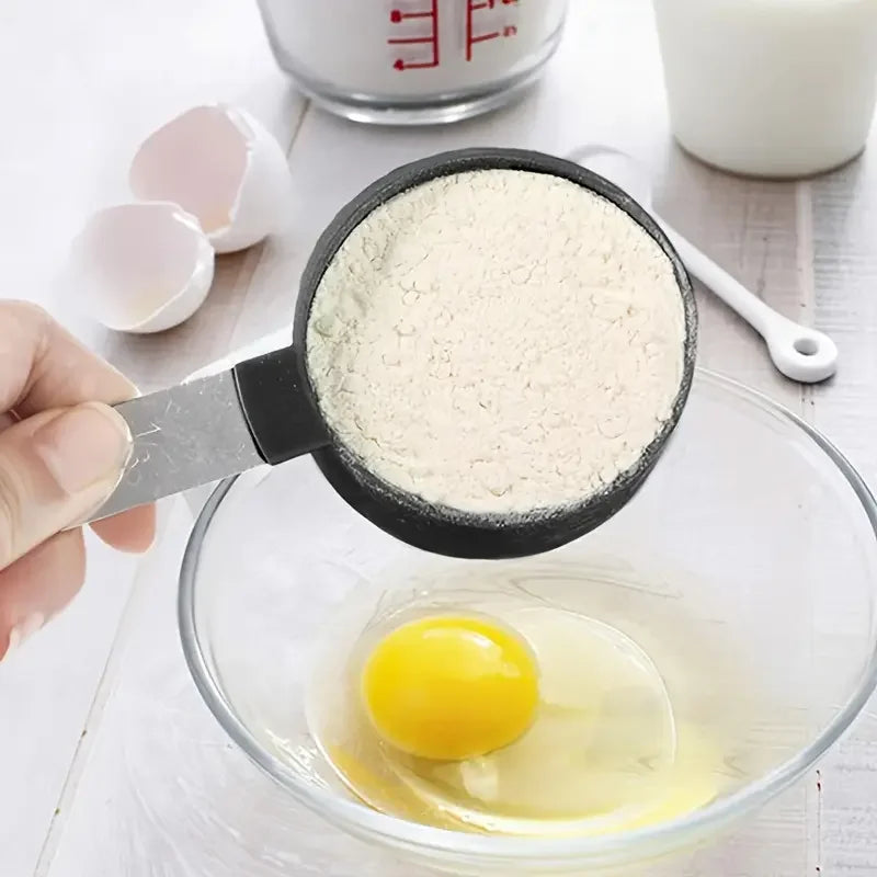 8pcs Stackable Nesting Measuring Cups & Spoons Set With Stainless Steel Handle