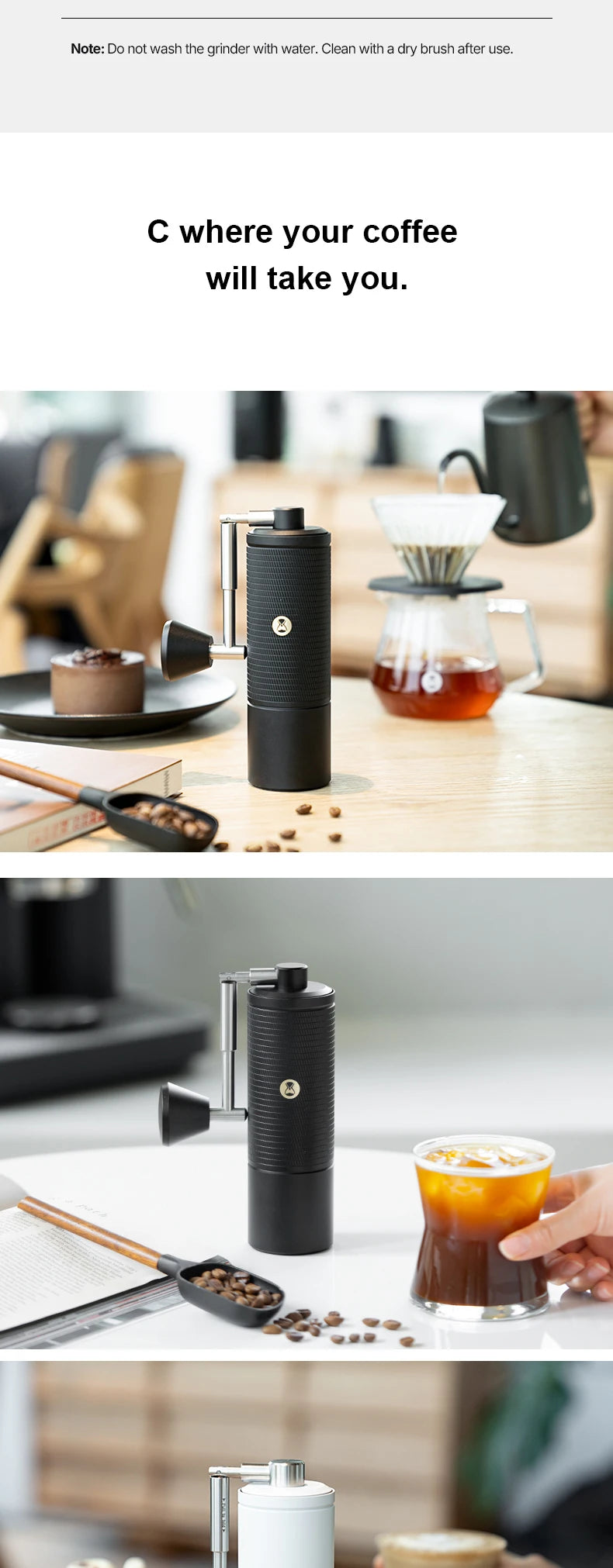 Espresso Manual Hand Coffee Grinder Adjustable Steel Core Burr