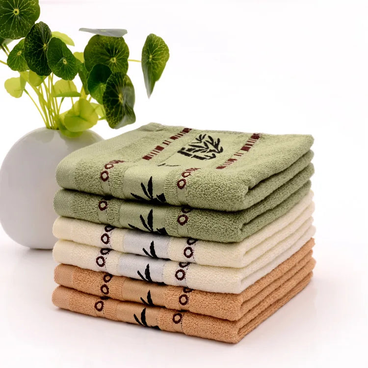 Set of 6 Bamboo Fiber Thick Absorbent Bath Towels