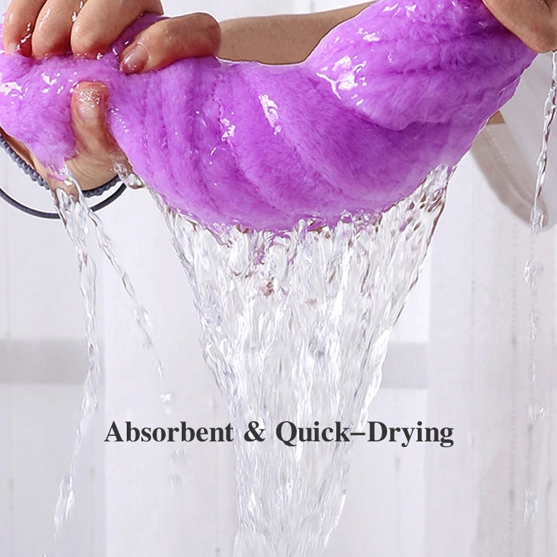 2PC Bath Towels Set Super Soft Highly Absorbent Quick-drying Coral Velvet Bath Towel For Adults