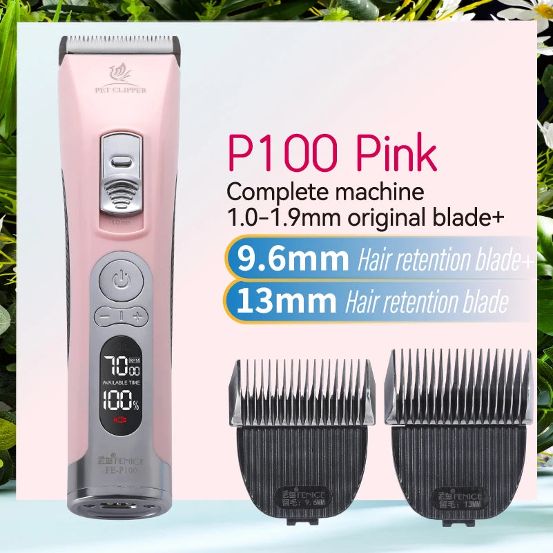 Professional LCD Screen Dog and Cat Electrical Grooming Clippers and Trimmers With Rechargeable Haircut Machine