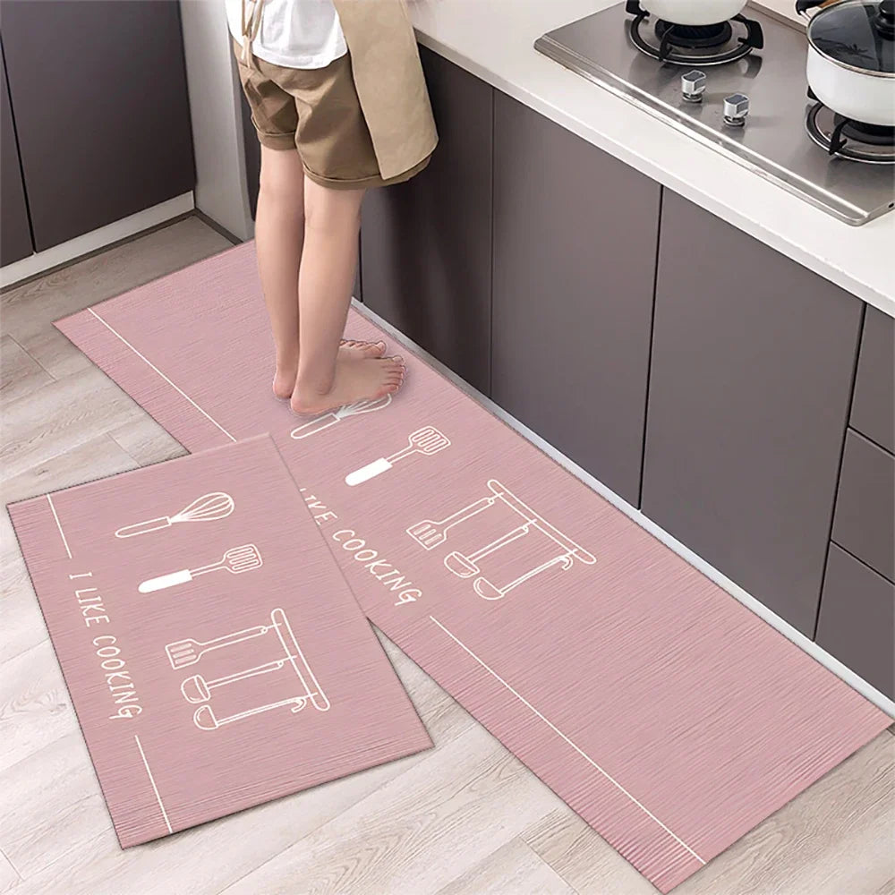 Kitchen Floor Mat Soft Washable Anti-Slip Carpet