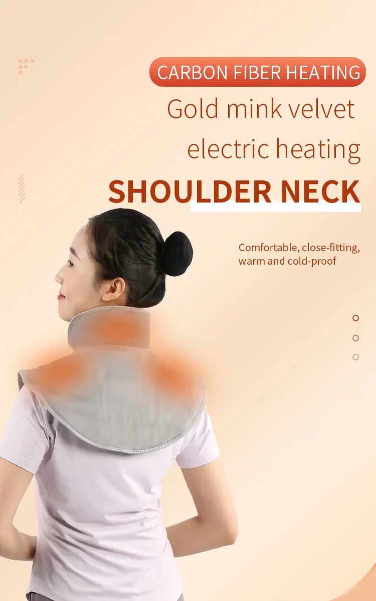 USB Electric Heating Neck & Shoulder Massager Wrap Pad