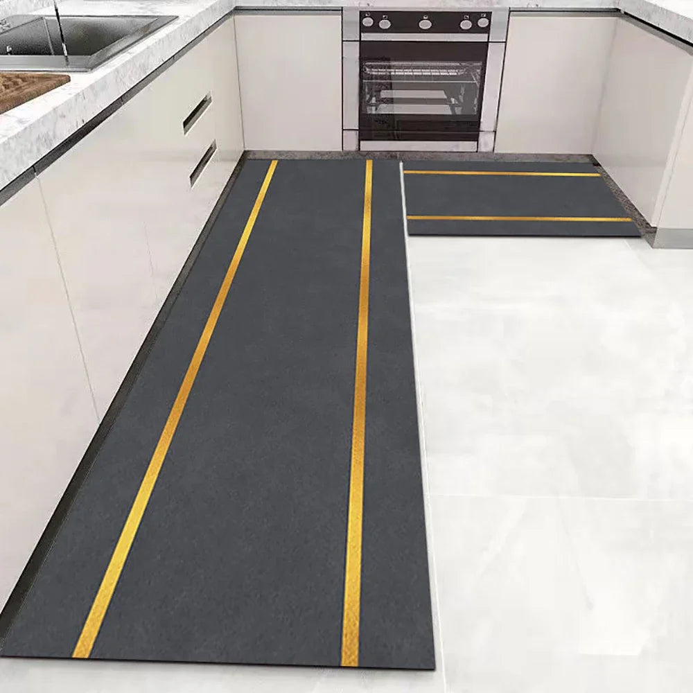Kitchen Floor Mat Soft Washable Anti-Slip Carpet
