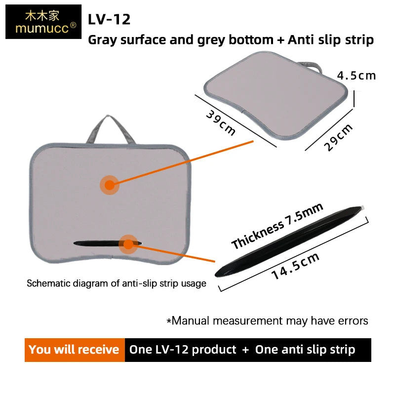 Multifunctional Laptop Desk With Foam Particle Filled Cushion & Hard Mouse Pad