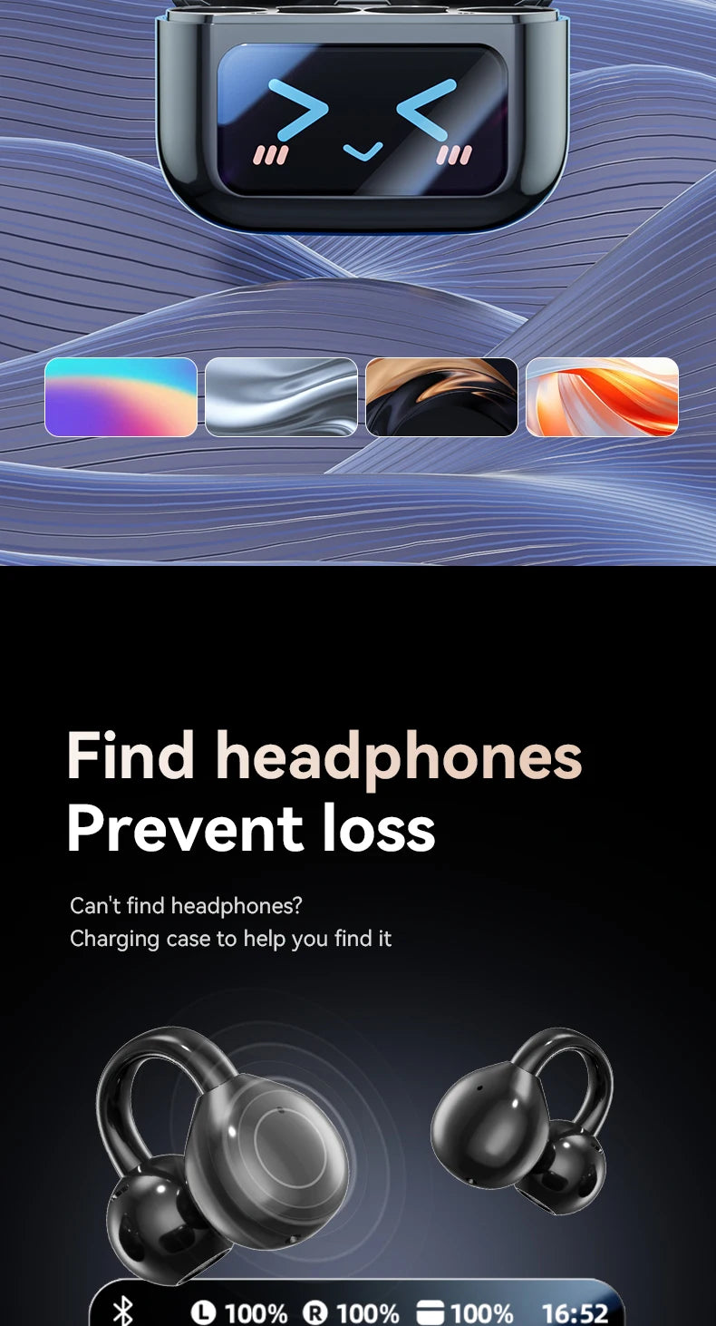 Touch Screen Wireless Bluetooth Earphone 144 Languages Real-Time Translation Headphones HiFi Audio Earbuds