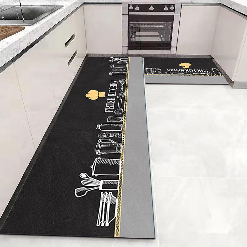 Kitchen Floor Mat Soft Washable Anti-Slip Carpet