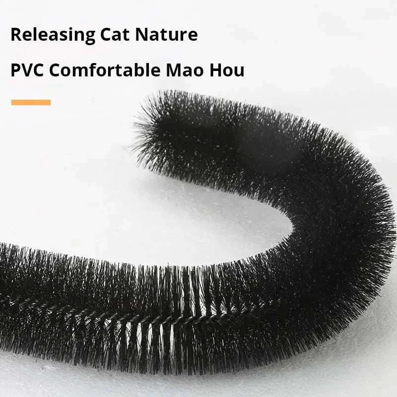 Cat Toy Arch Self Groomer and Pamper Feline with A Massage Grooming Rubbing Brush and Scratching Pad Toy