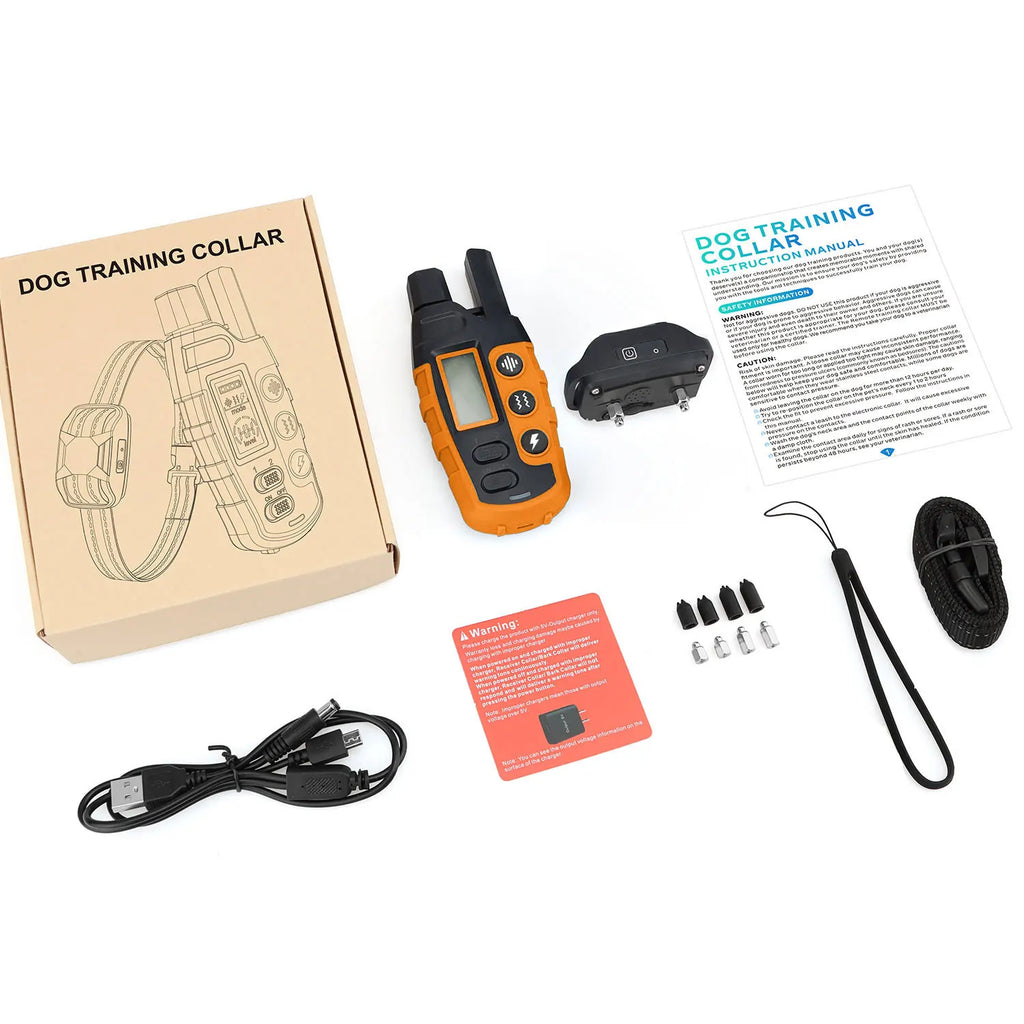 3300Ft Electric Remote Control Dog Training Collar Waterproof Pet Behavior For 5-120lbs Puppy With Shock Vibration
