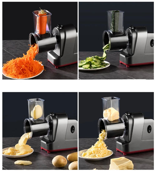 250W 5 in 1 Automatic Electric Multi-Vegetable Slicer, Shredder & Cutter