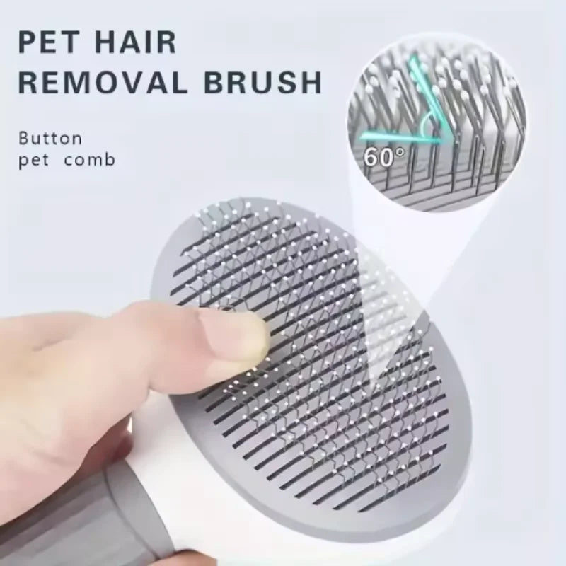 Self Cleaning Pet Brush Comb For Pet Hair Removal And Grooming Tool Pet Accessory