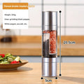 Salt and Pepper Grinder 2 in 1 Manual Stainless Steel Salt Pepper Mills with Adjustable Ceramic Kitchen Tool - Lovies Kitchenwares