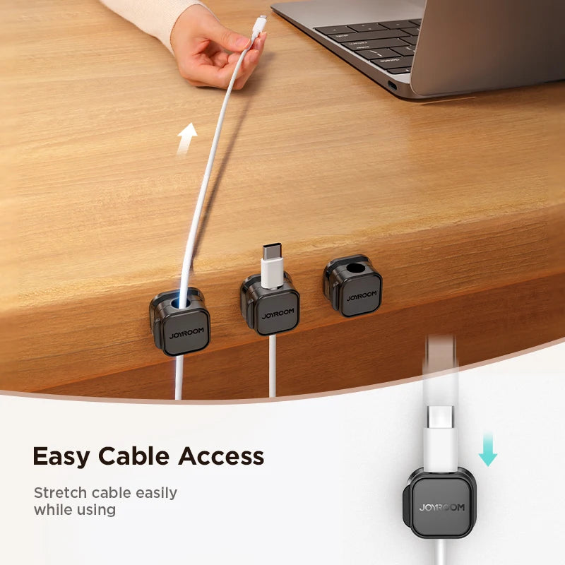 Smooth Adjustable Magnetic Cable Clips for Cord Holder and Wire Cable Keeper Organizer