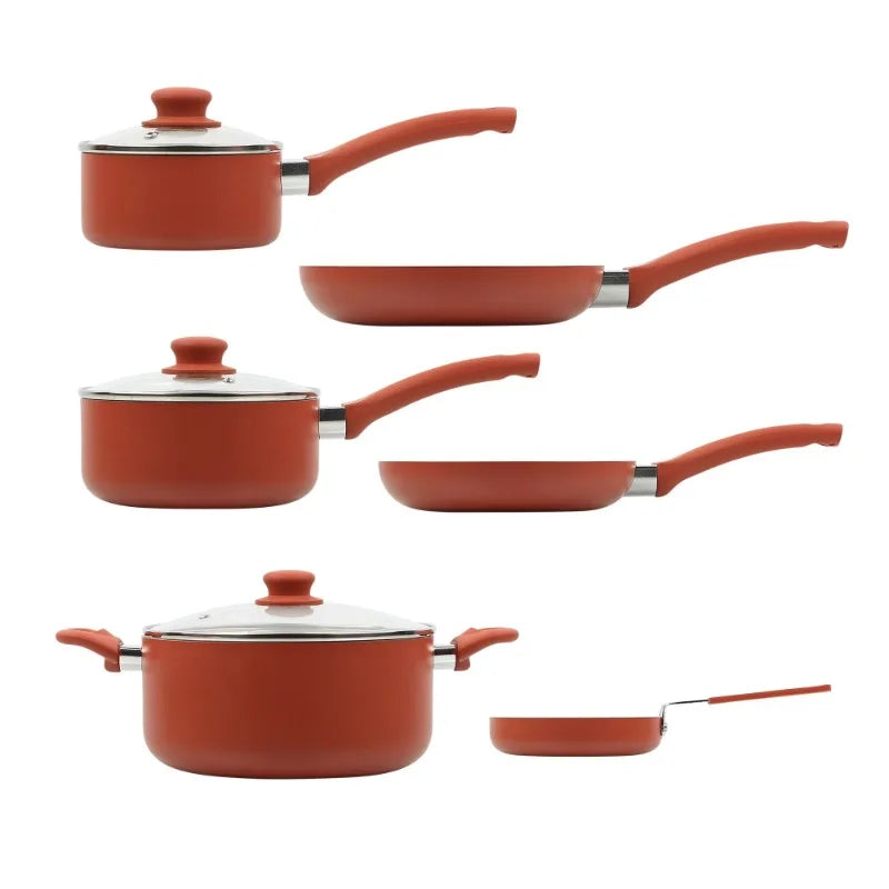 Mainstays Classic Collection 12 Piece Nonstick Aluminum Alloy Cookware Set Blue