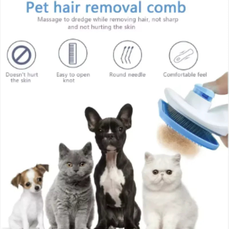 Self Cleaning Pet Brush Comb For Pet Hair Removal And Grooming Tool Pet Accessory
