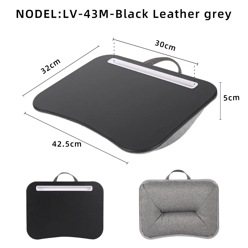 Multifunctional Laptop Desk With Foam Particle Filled Cushion & Hard Mouse Pad