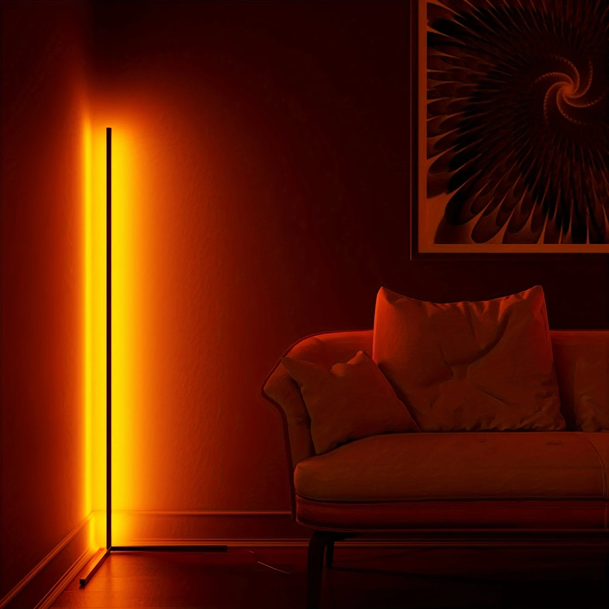 60-Inch Red Green & Blue LED Corner Floor Lamp For Multiple Rooms