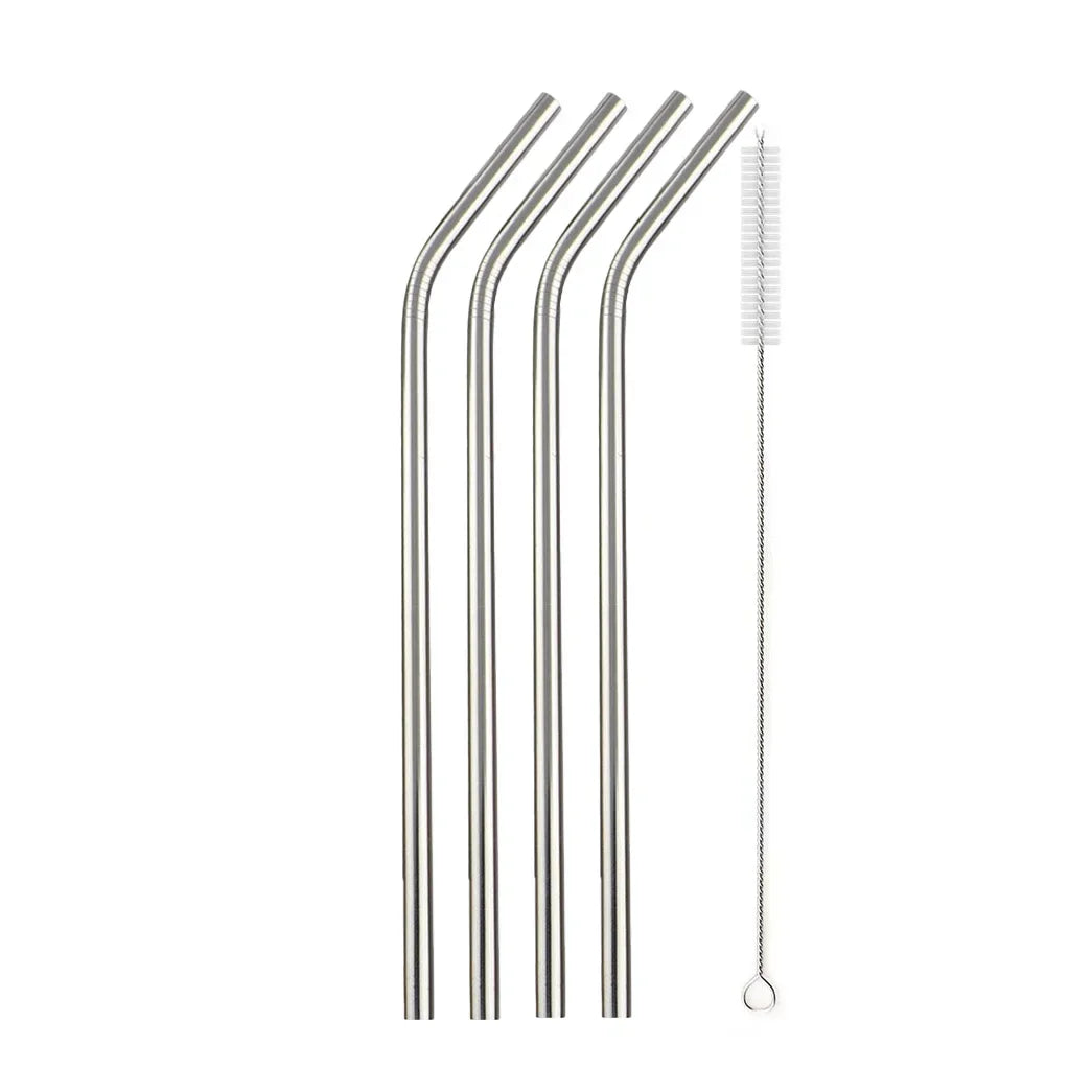 5/10Pcs Reusable Stainless Steel Drinking Straws