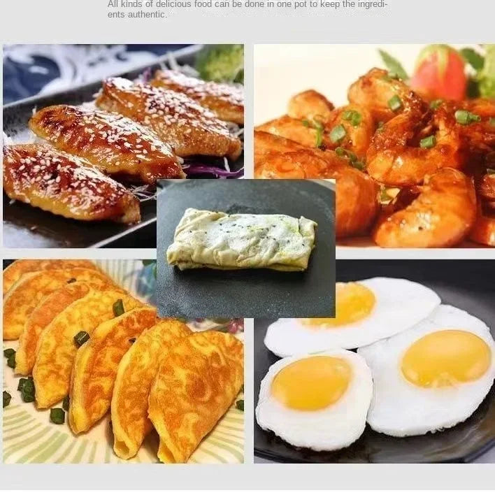 26cm Cast Iron Frying Pan Uncoated Non-stick Multi-Food Use Cookware