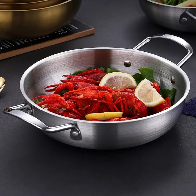 Stainless Steel Cookware and Saucepan Dry Pots with Handle - Lovies Kitchenwares
