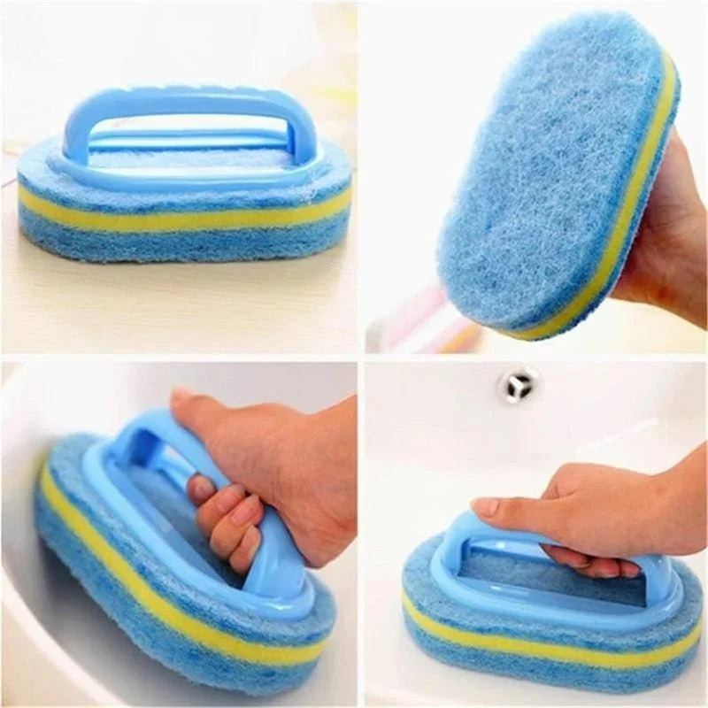 Sponge Multi-Cleaning Brush With Handle