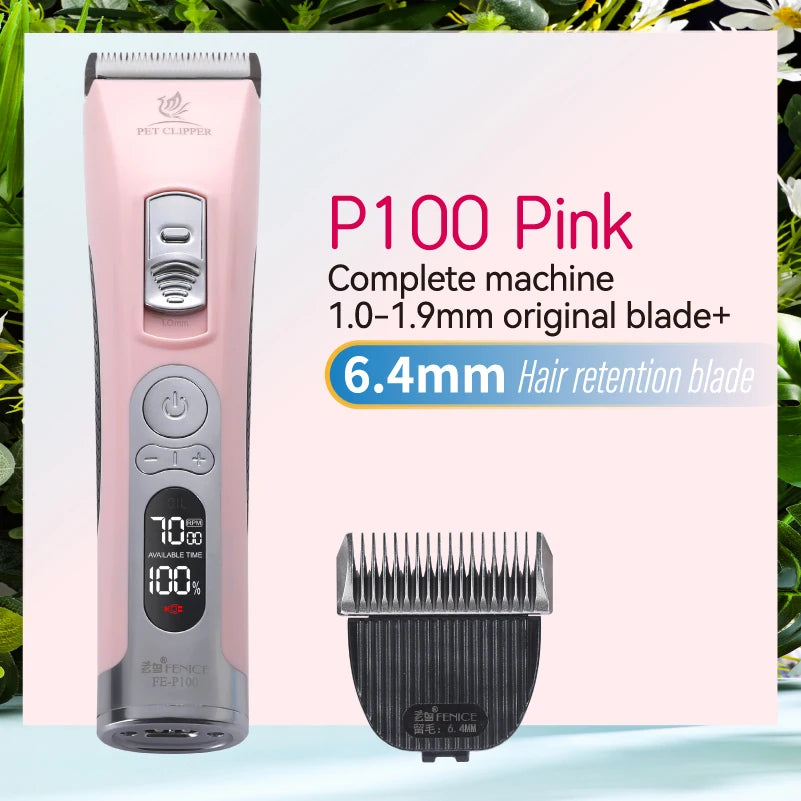 Professional LCD Screen Dog and Cat Electrical Grooming Clippers and Trimmers With Rechargeable Haircut Machine