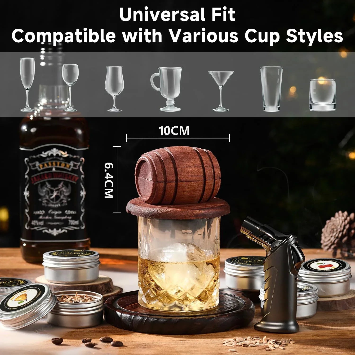 Whiskey Smoker Kit with Wood Chips