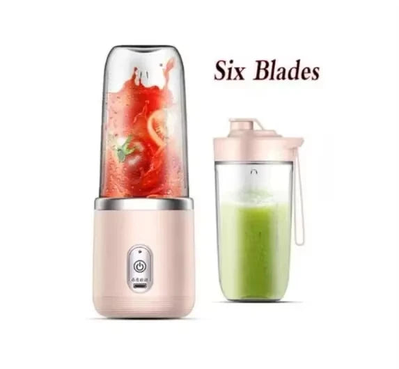 Portable USB Personal Mini Juicer Handheld Cup, Travel Blender Single Or Double Cup for Assorted Beverages