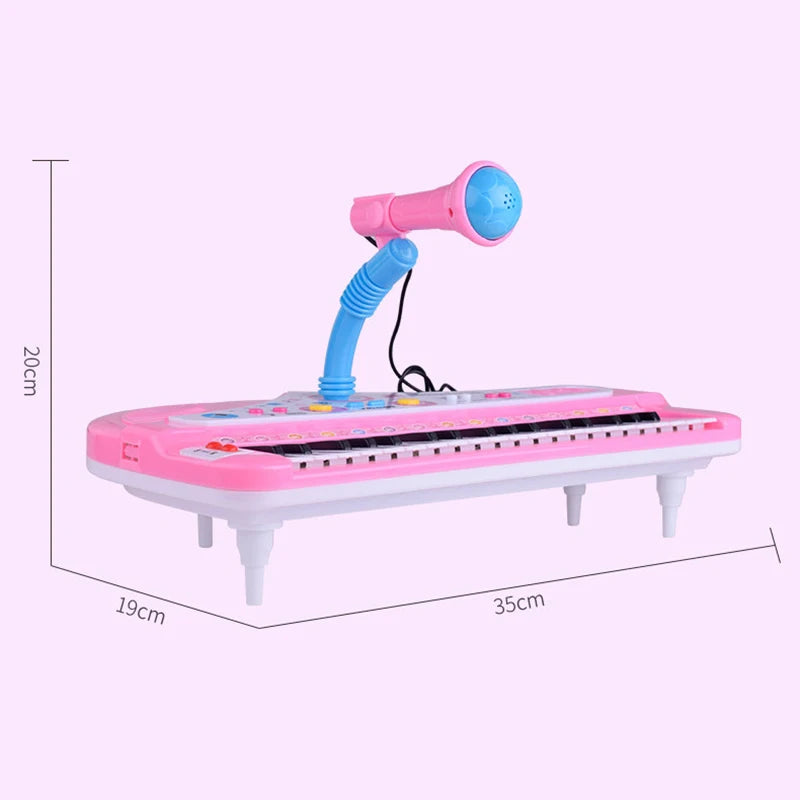 37 Keys Kids Musical Electronic Piano Organ Keyboard with Microphone And an Educational Toy