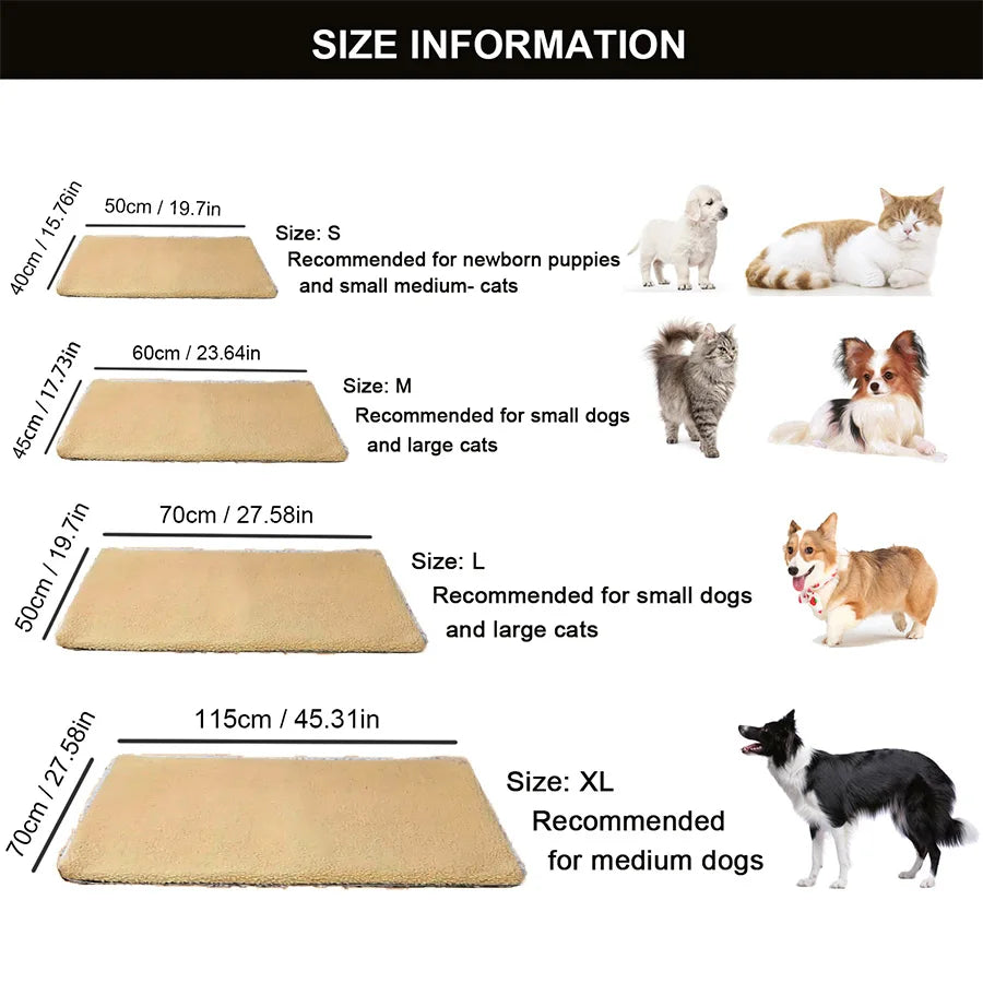 Self-Heating Mattress For Medium Cats & Dogs For Sleeping or Chilling