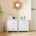 Bedside Nightstand Featuring 2 Fabric Drawers Cabinet Furniture