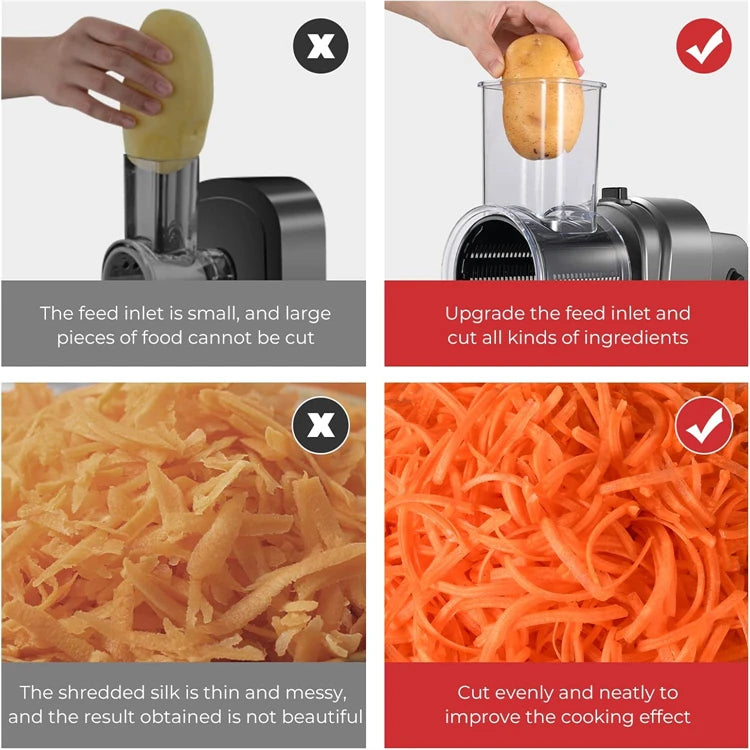 250W 5 in 1 Automatic Electric Multi-Vegetable Slicer, Shredder & Cutter