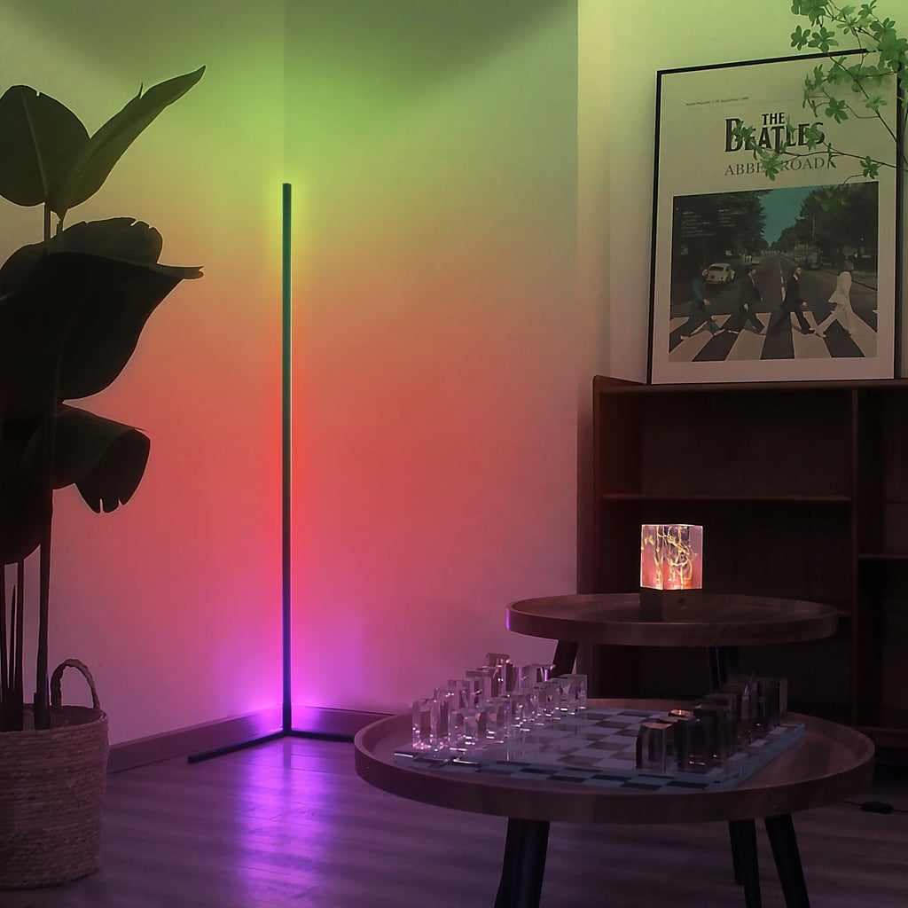 60-Inch Red Green & Blue LED Corner Floor Lamp For Multiple Rooms