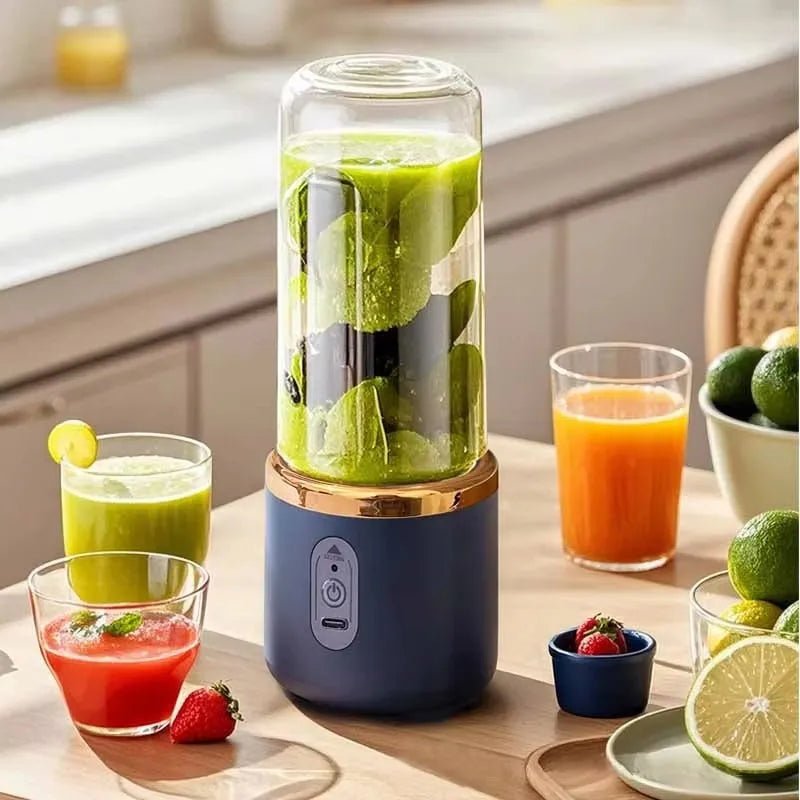 Portable Wireless Blender Electric Fruit Juicer Machine With Ice Crushing Blades - Lovies Kitchenwares
