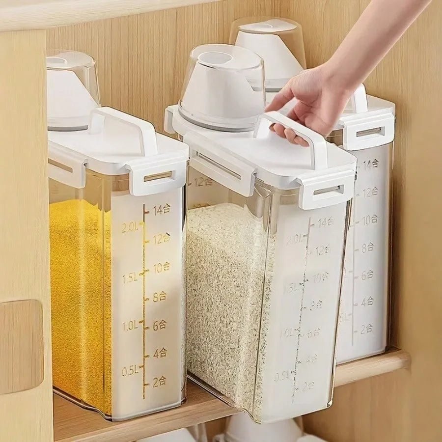 2.5L Covered Moisture-proof Sealed Storage Container - Used for Grain, Nut, Flour, Rice Food Storage Boxes - Lovies Kitchenwares