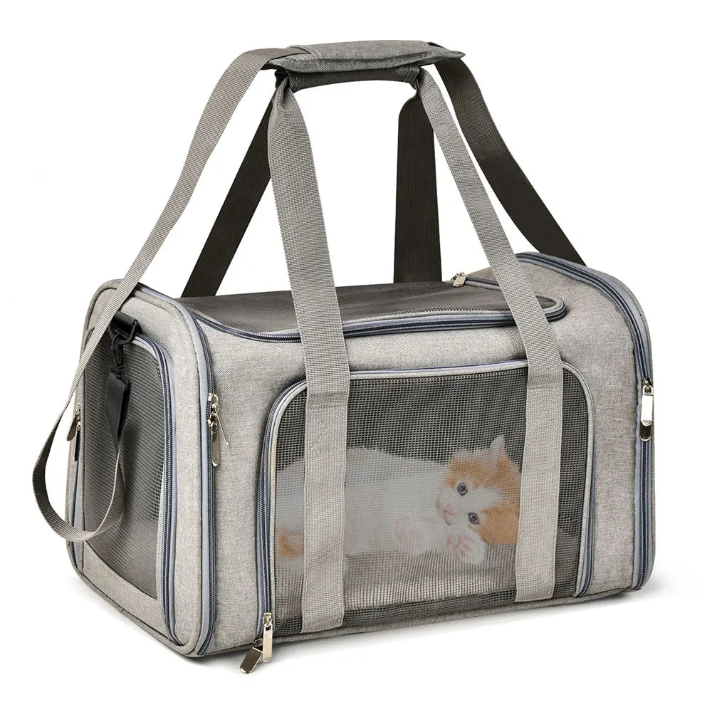 Soft Side Pet Backpack Travel Bag Carrier For Small Pets