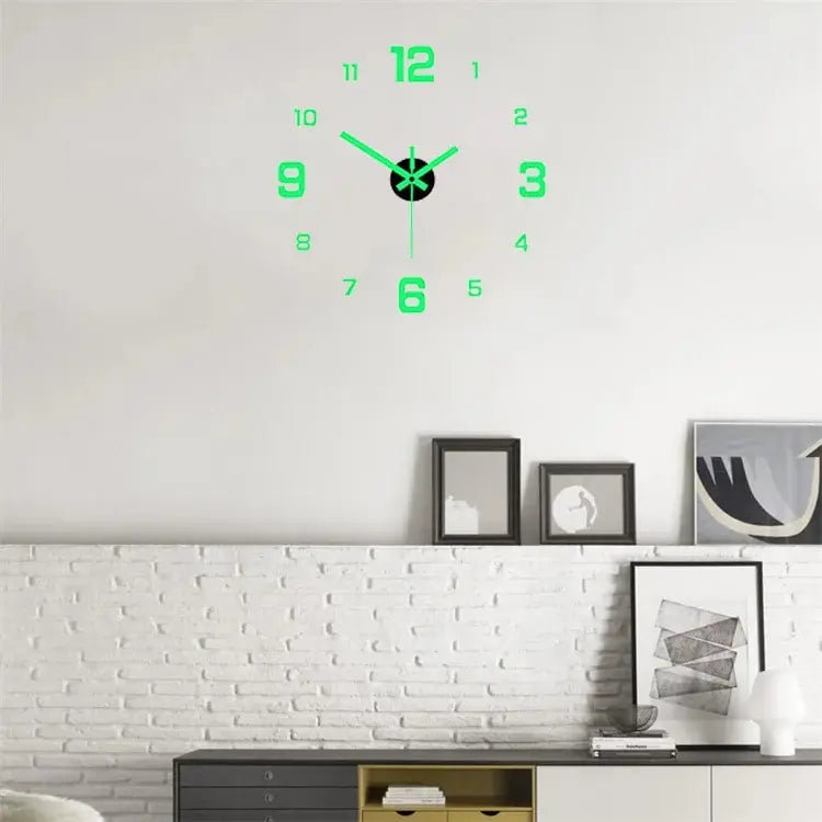 Creative Simple Luminous Wall Sticker Digital Clock