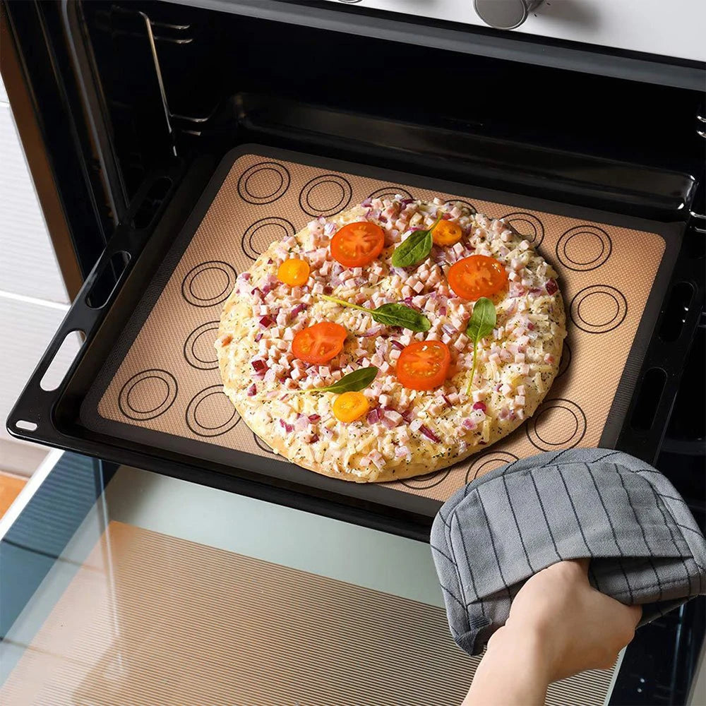 1PC Silicone Baking Mat for Oven, Reusable Non Stick Heat Resistant Bakeware Liner