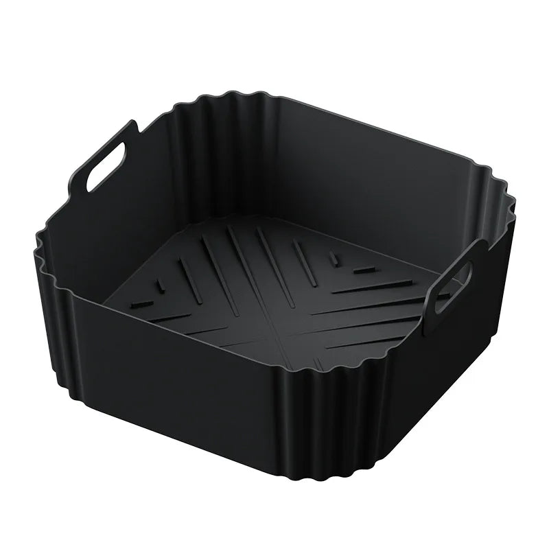 22.5cm Silicone Air Fryer Liners Reusable Non-Stick Basket 5-8QT Air Fryer Accessories