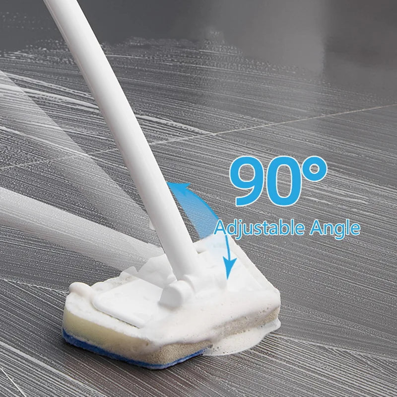 Bathroom Sponge Cleaning Brush Multi-Functional Tool With Long Removable Handle