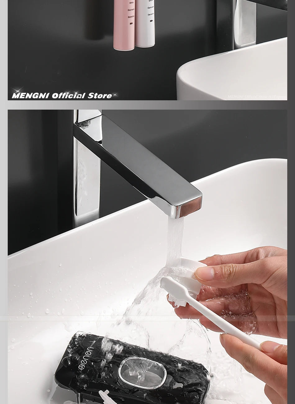 Wall Mounted Automatic Toothpaste Squeezer Dispenser & Toothbrush Holder