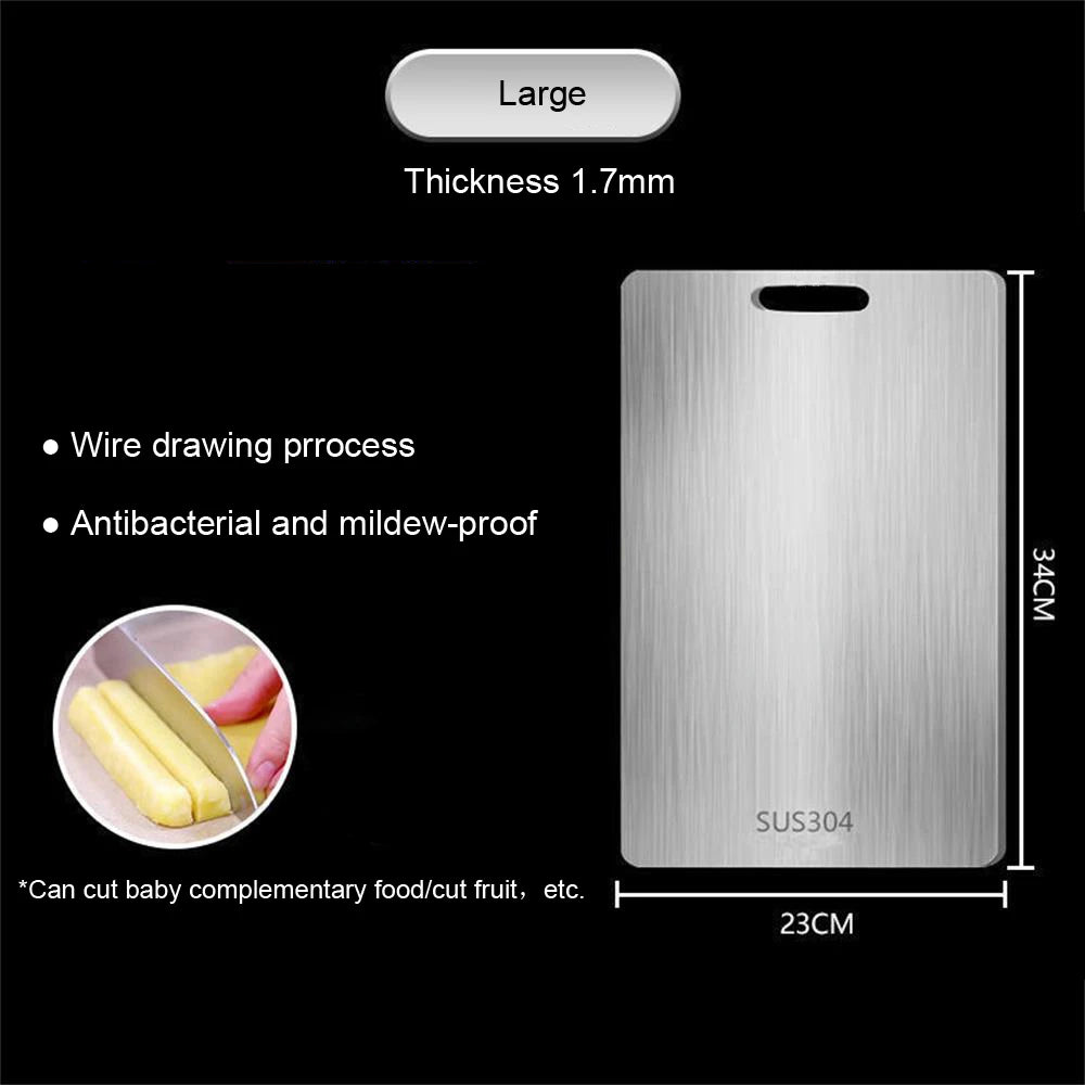 Double Sided Stainless Steel Panel Cutting Chopping and Kneading Board