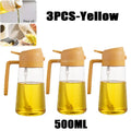 Oil Spray Dispenser Bottle for Pouring Cooking Oil with Automatic Lid Spice Shaker